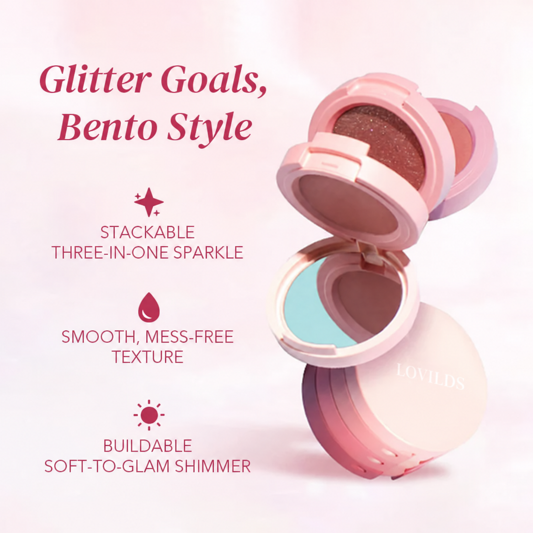 LOVILDS stackable eye shadow trio